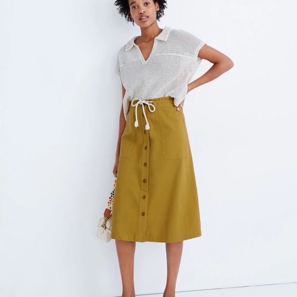 Madewell Dresses & Skirts - Madewell Women’s Tie-Waist Utility Midi Skirt